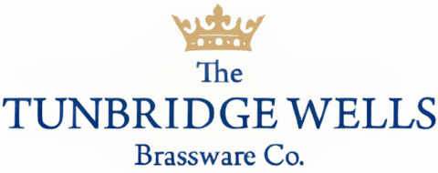 Logo of The Tunbridge Wells Brassware Co., featuring a gold crown and blue text on a white background.